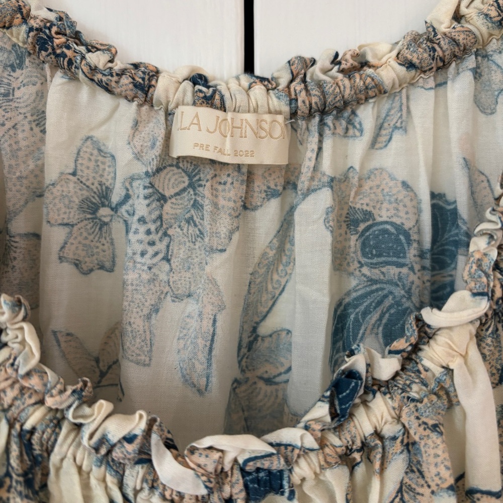 2022 Ulla‎ Johnson Cari Coverup Dress Jasmine Beach Print Size Small Resort - Picture 8 of 16